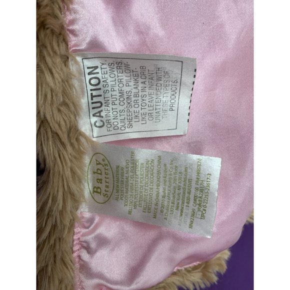 Baby Starters 2010 Monkey Rattle Security Blanket Lovie Too Cute Embroidered Flo - Picture 7 of 9